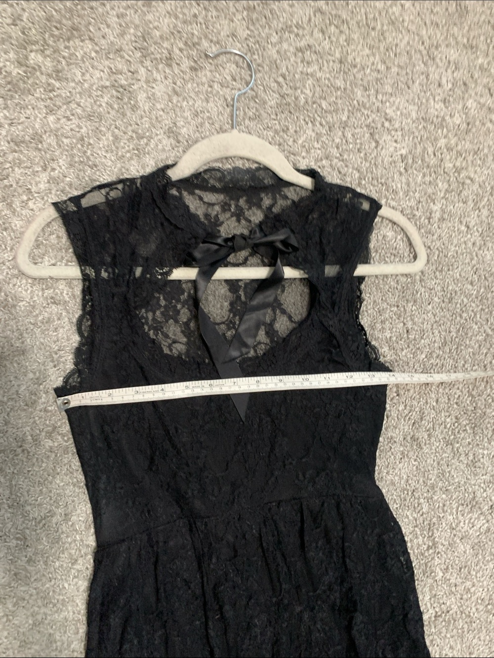 Lip Service Black Lace Tie Neck Sheath Dress - Picture 6 of 8